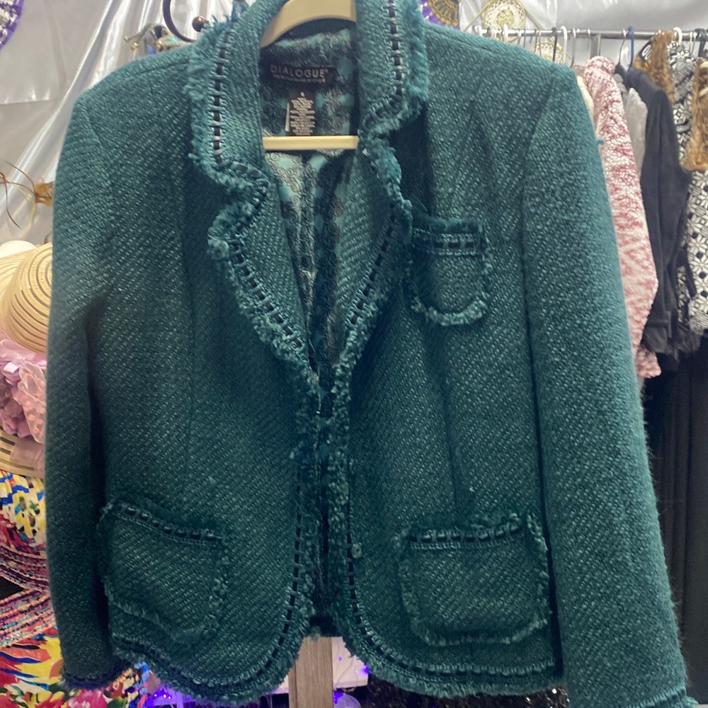 LANE BRYANT MED TWEAD BLAZER